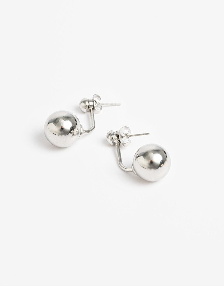 Aros Pasantes Metal Aros Cortos De Acero - Plateado