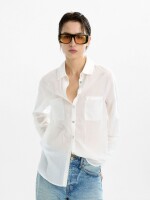 Camisa Semitransparente 100% Algodón blanco