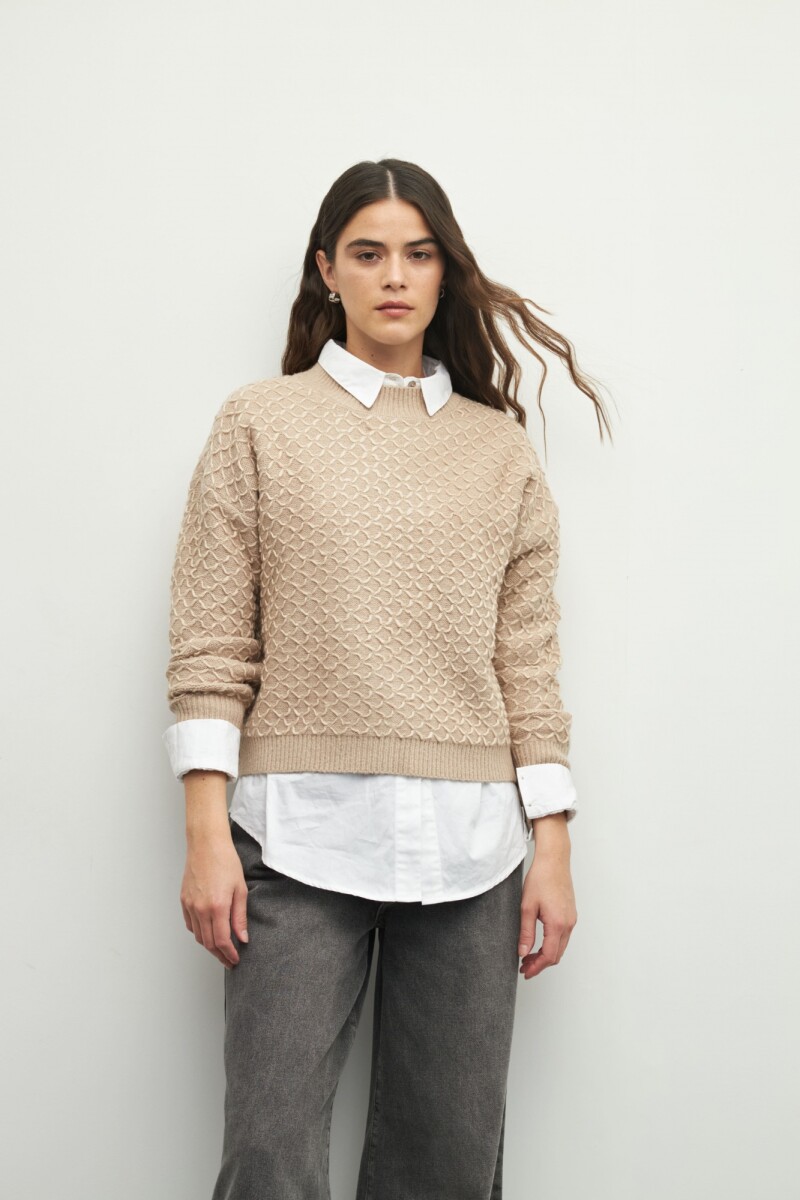 SWEATER SADIE Beige Melange