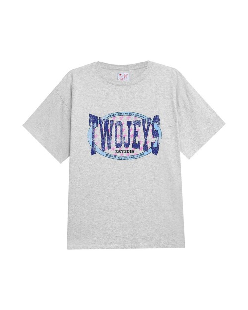 Camiseta TwoJeys Worldwide - Gris Melange Camiseta TwoJeys Worldwide - Gris Melange