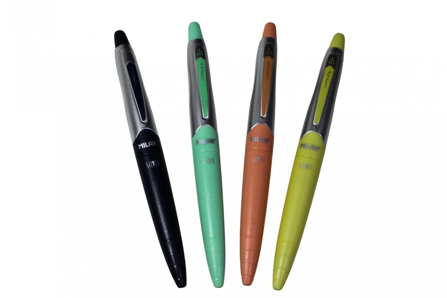 BOLIGRAFO MILAN CAPSULE SILVER TINTA AZUL 