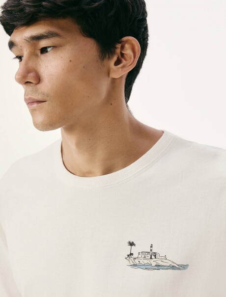 CAMISETA CON ESTAMPA MODELO REGULAR BLANCO