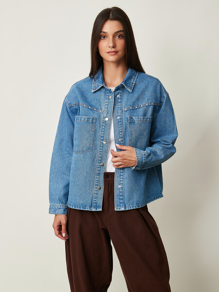 CAMISA ARENEA CELESTE