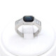 Anillo En Platino, Brillantes Y Zafiro Anillo En Platino, Brillantes Y Zafiro
