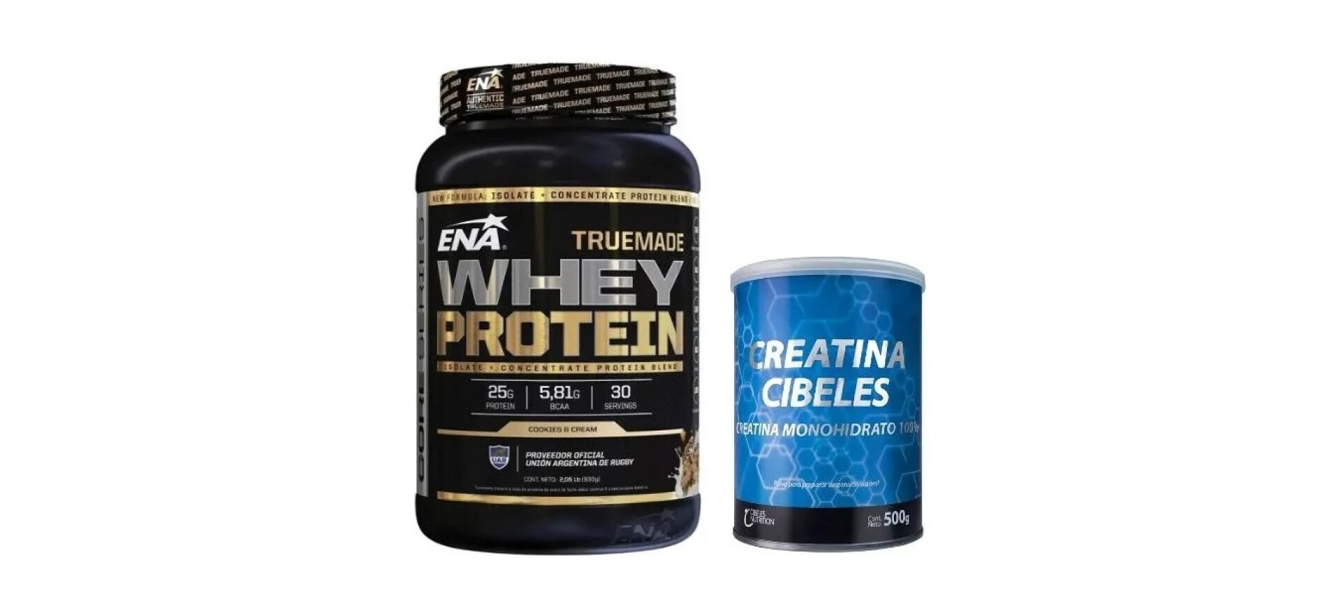 Combo Whey Ena 2lb +Creatina 500gs - Cookies & Cream