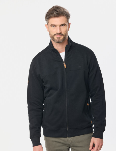 CAMPERA DE FELPA CUELLO ALTO Negro