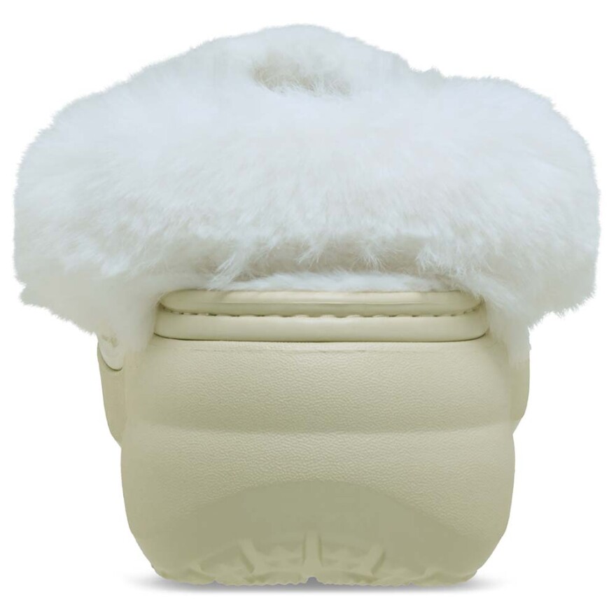 Classic Platform Fuzz Lined Clog W Bone