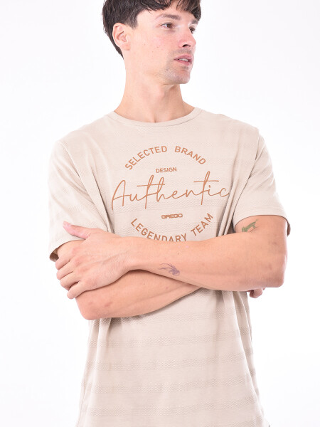 REMERA SELECTED BEIGE