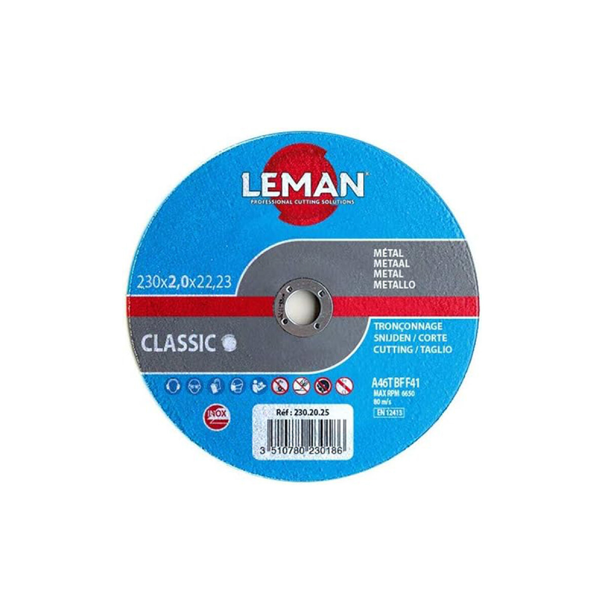Disco corte para inox centro plano 115x1,6x22,23mm - REF006 