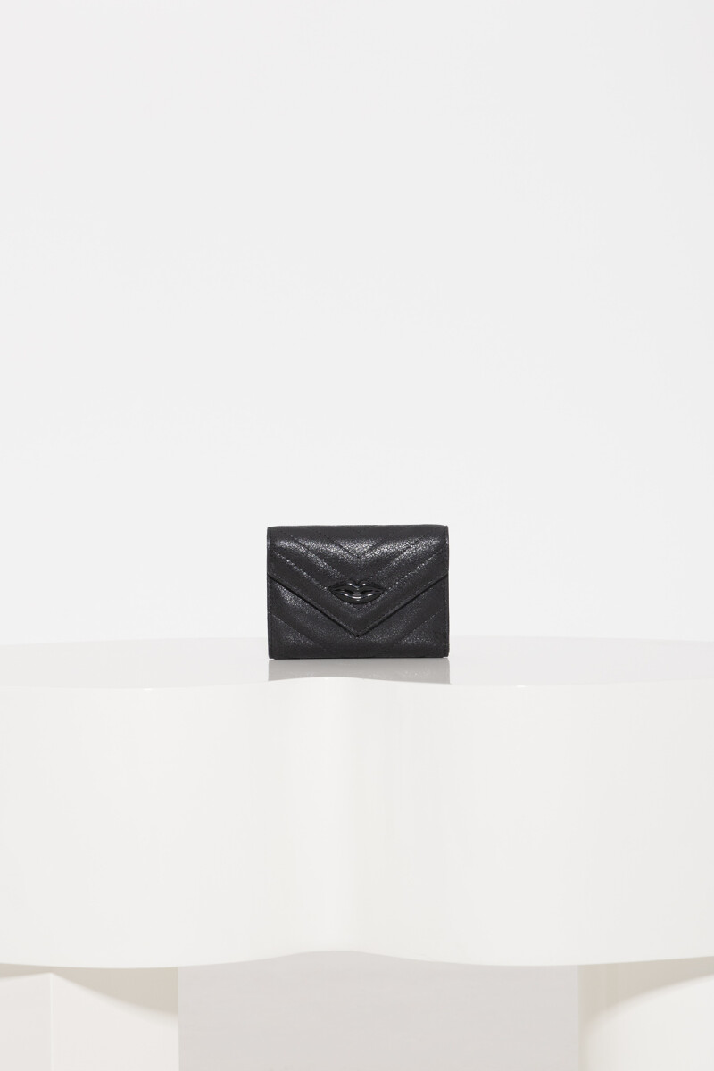 BILLETERA LIPSTICK FLAP Negro
