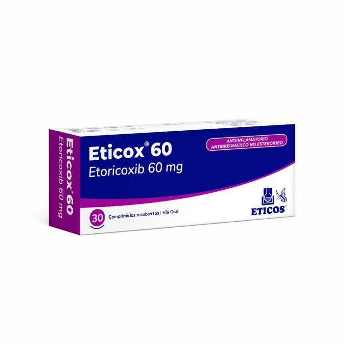 ETICOX 60 CJ X 30 COMPR RECUB. única