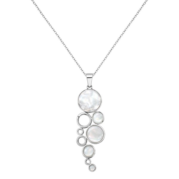 Dije circulos - Plata 925 - Nacar - CP3206 sinpiedra