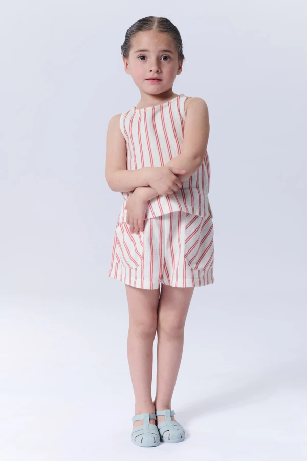 Short rayas Rojo
