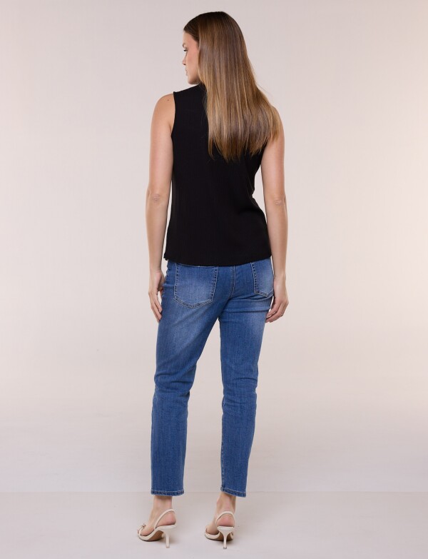 Musculosa Cierre NEGRO
