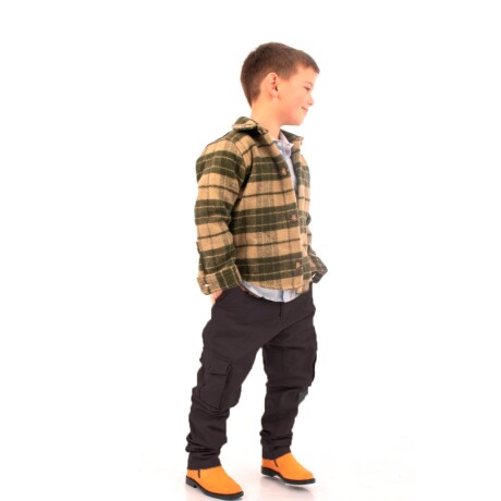 Pantalon Cargo De Niño Con Spandex Negro