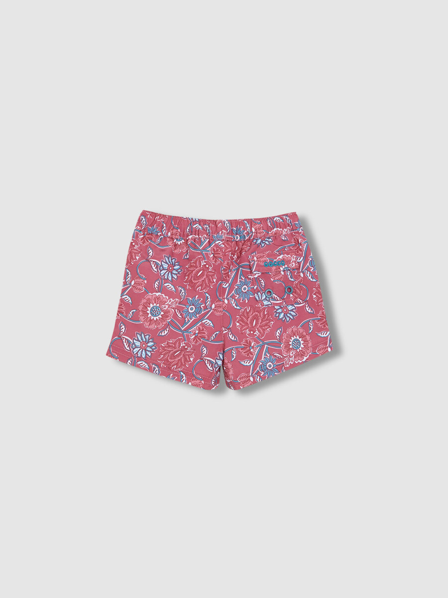 Bañador Estampado Flores Gris