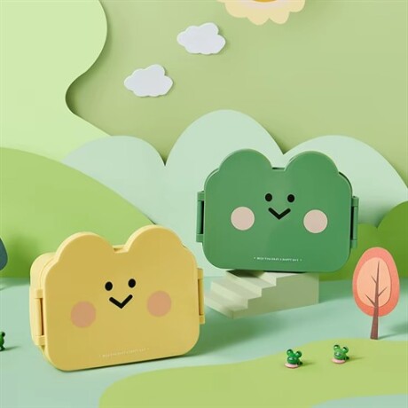 Vianda infantil con divisiones Verde