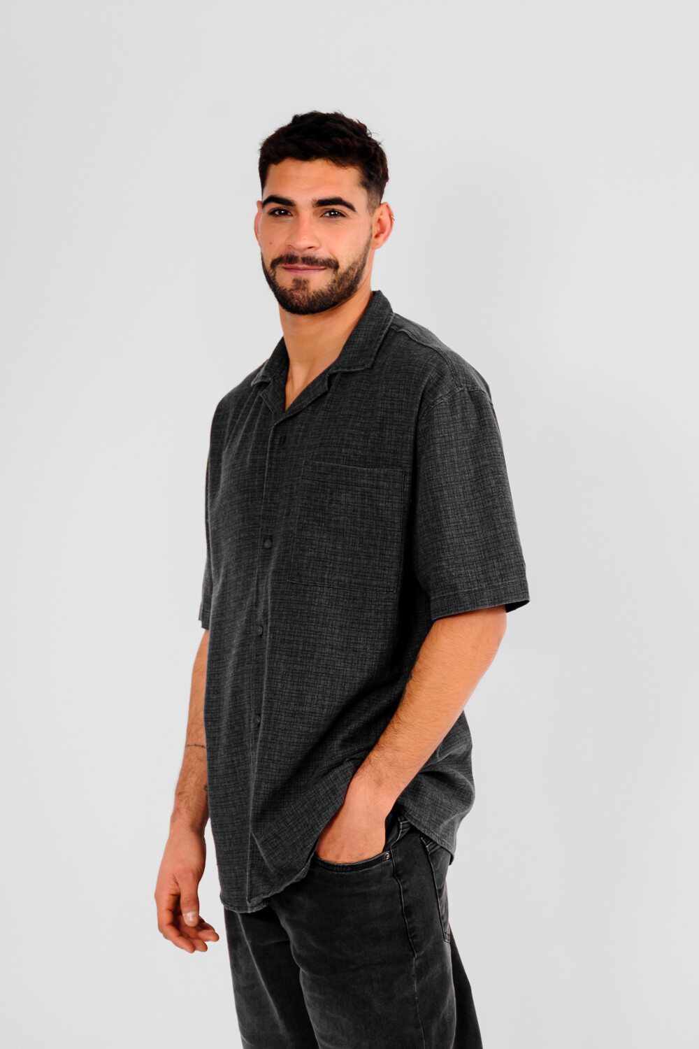 Camisa Tiki Gris