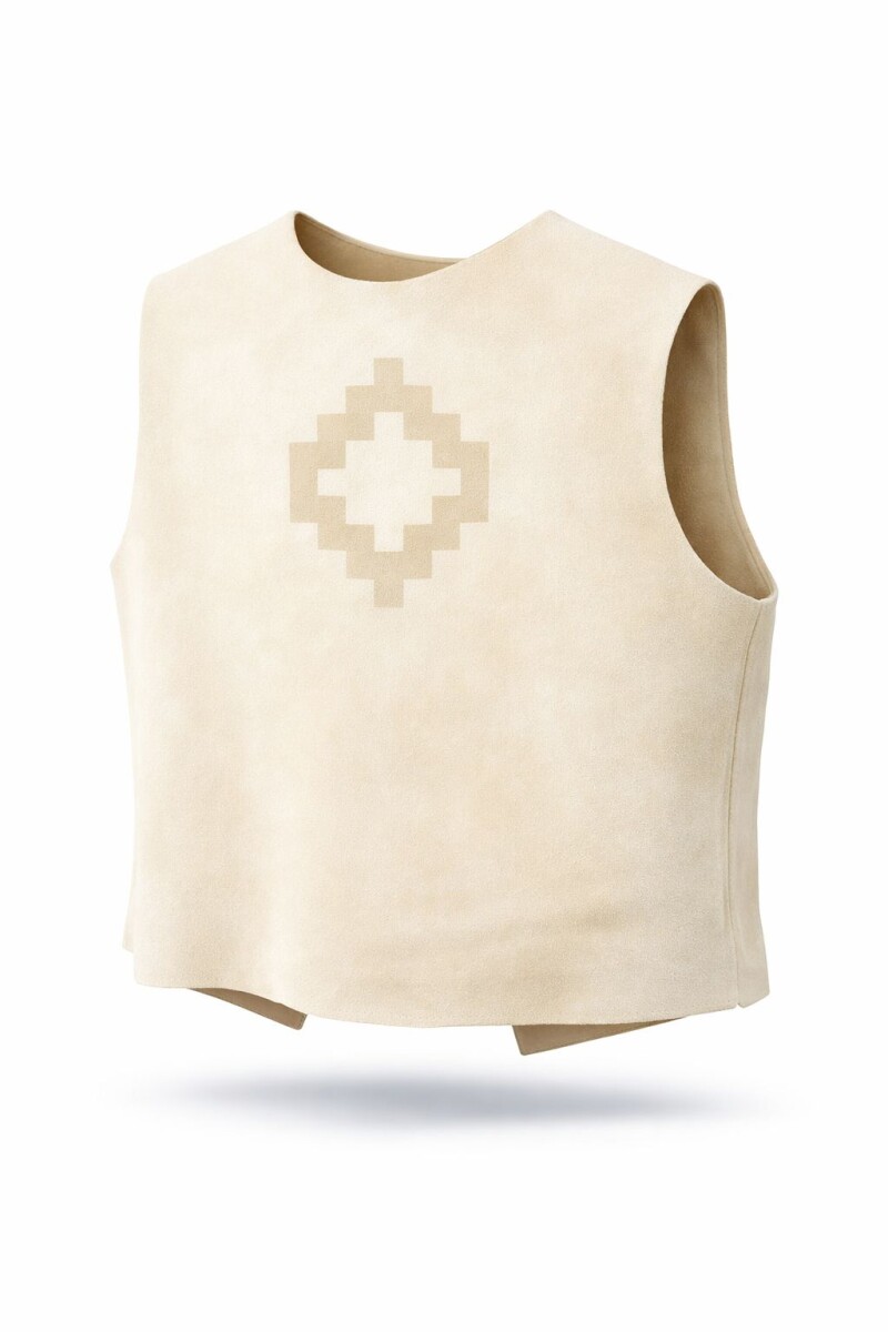 Chaleco Gamuza - Guarda pampa crudo 