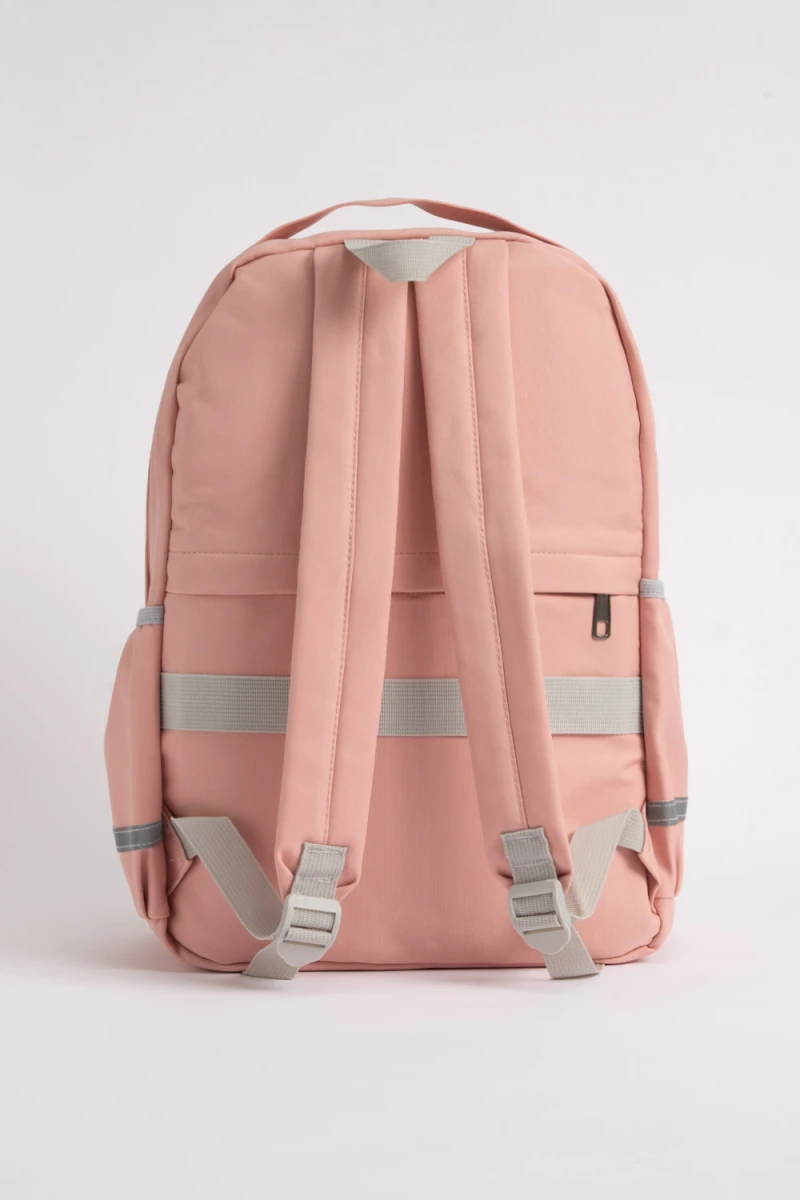 Mochila bolsillo cuadrille Rosada