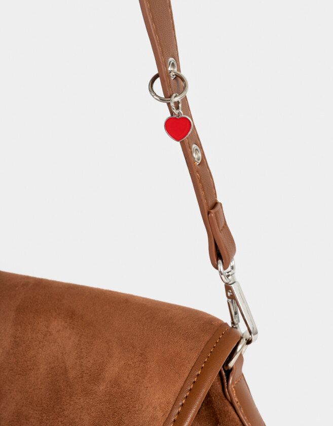 Mochilas Urbanas Mochila Solapa Suede - Marron Camel