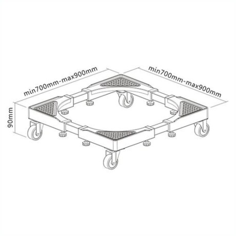 Soporte Móvil Para Electrodomésticos BRATECK LPA52-466 Con ruedas Soporte Móvil Para Electrodomésticos BRATECK LPA52-466 Con ruedas