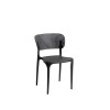 Silla Oslo Lumax Plástico Apilable Comedor Jardin Exterior Negro
