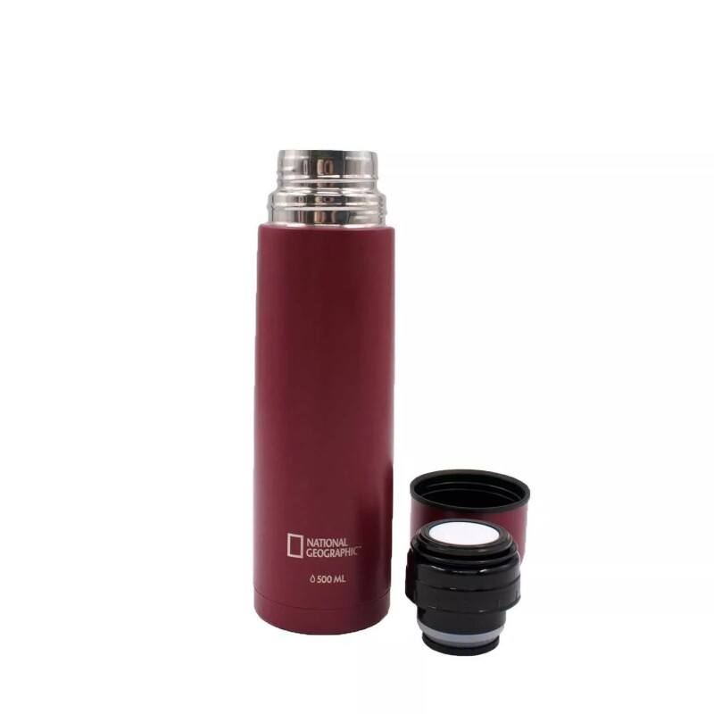 Termo Bala Metálico National Geographic 500 ml ROJO