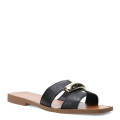 Sandalias de Mujer Bottero Slide con Detalle Metálico Negro