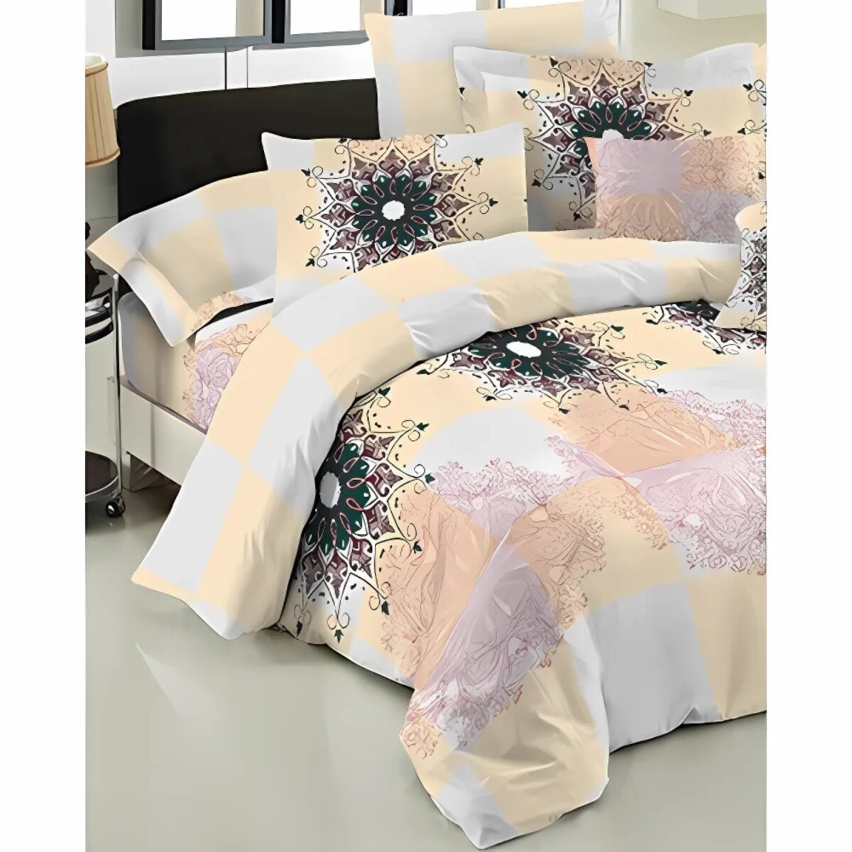 Acolchado Cotton Flor de 1 plaza Queen 240x160cm - 074 