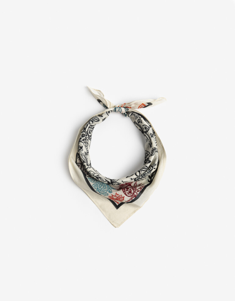 Pañuelos Raso Algodón Bulgaros Pañuelo De Estampado De Bulgaros Y Bordado - Combinacion Multicolor