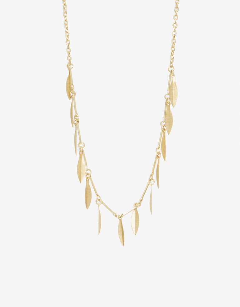 Collares Cortos Bronce Collar Corto Hojitas - Dorado Bronce