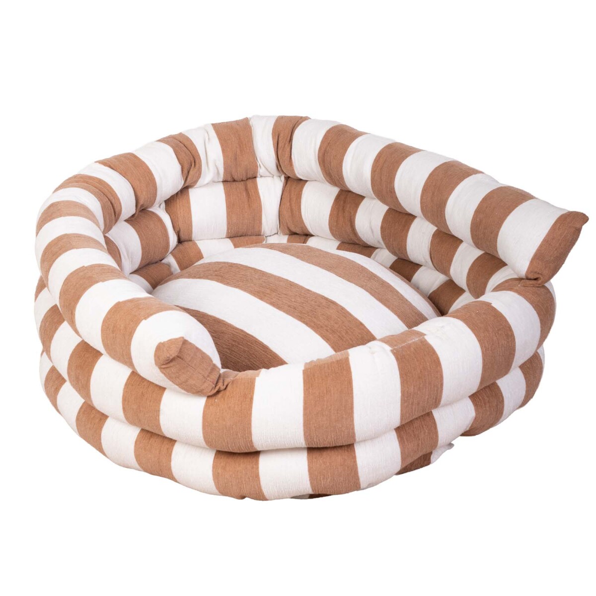 CAMA MASCOTAS RAYAS - ALGODON MARRON ANK-03 