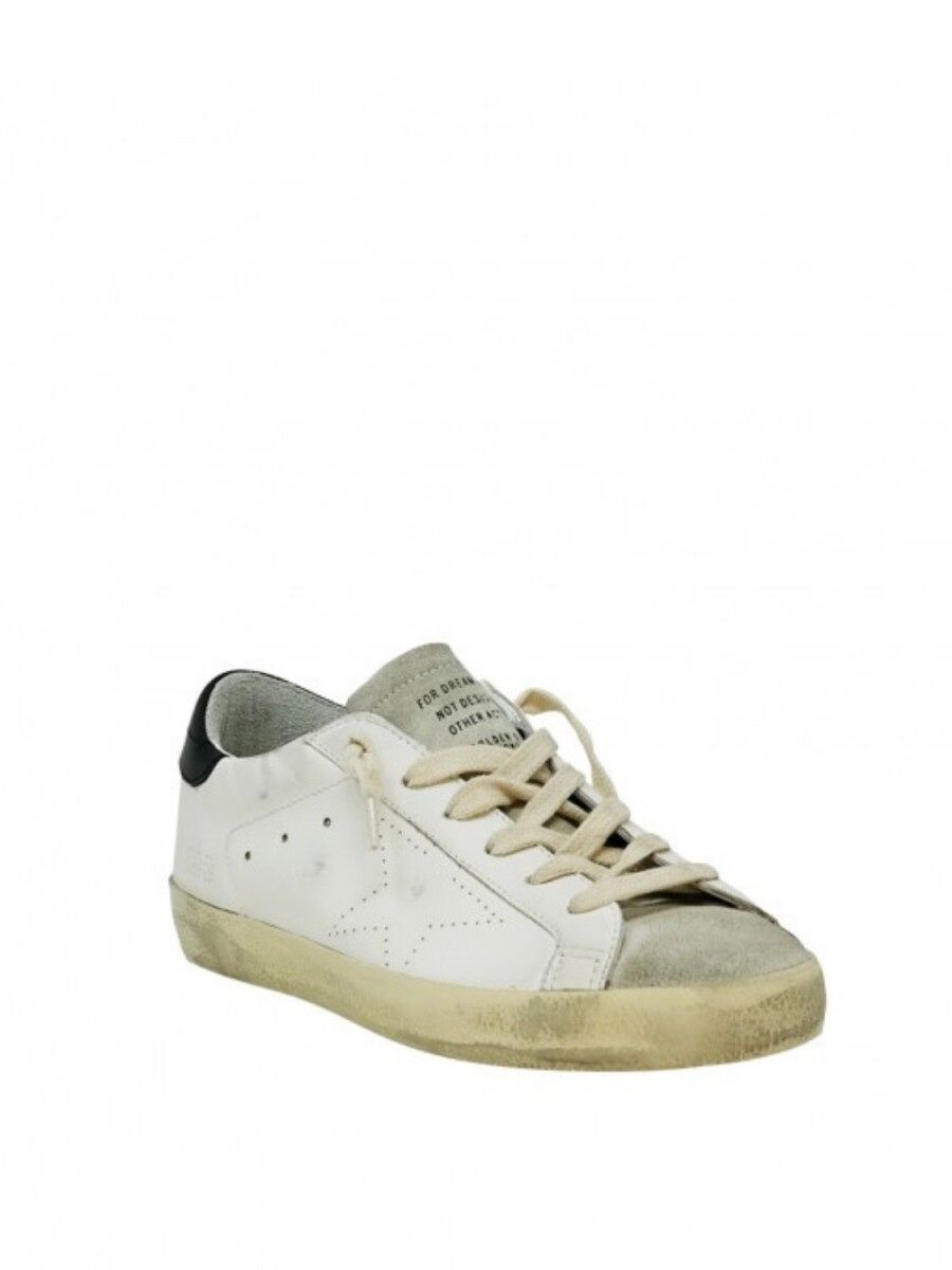 Golden Goose-Championes de cuero acordonados, Super Star - Blanco 