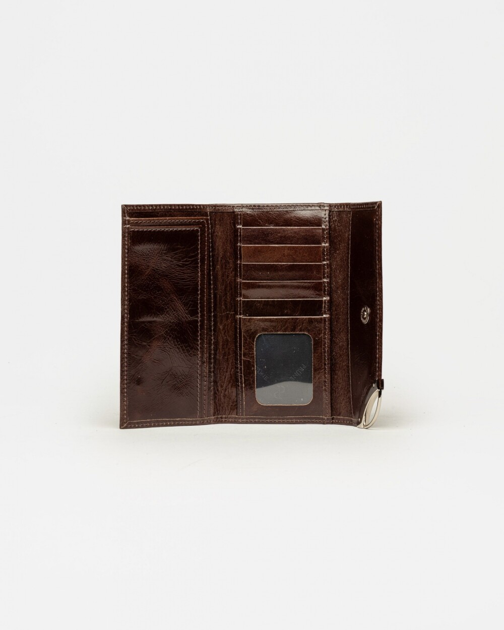 Billetera Katy En Cuero Graneado Arizona Marron