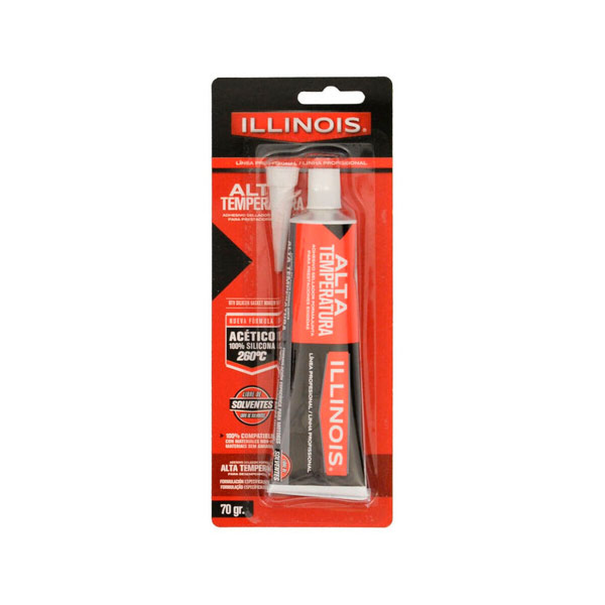 QUIMICOS VARIOS - FORMA JUNTA ROJO RTV ACETICO ALTA TEMPERATURA 85ML ILLINOIS 