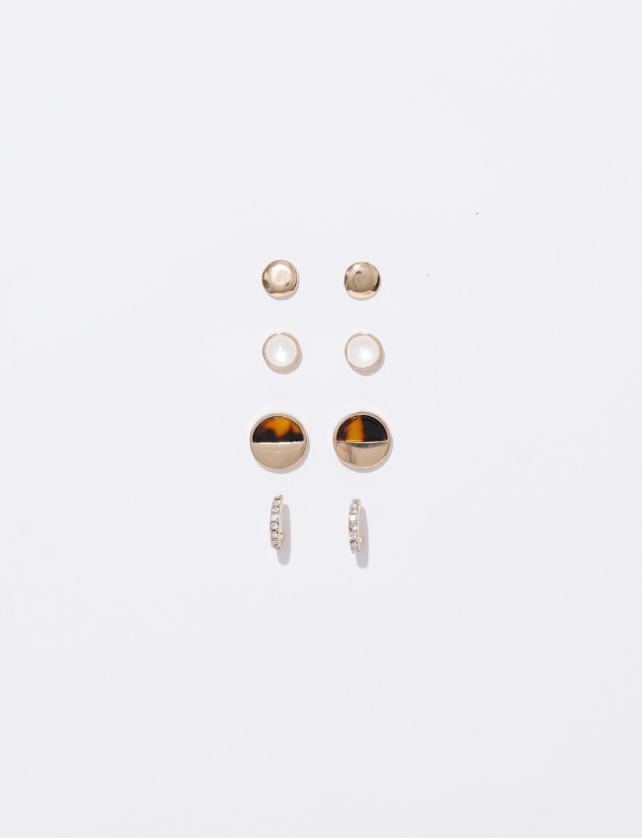 Set de caravanas - dorado 
