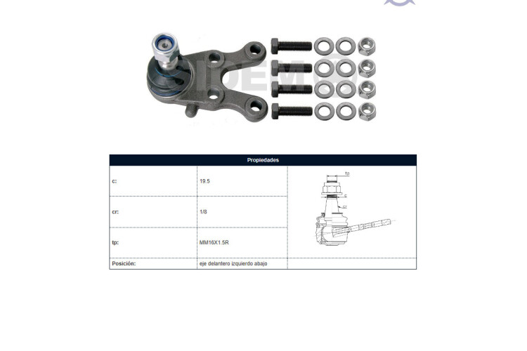 Rotula Del Mitsubishi L200 96-06 Izq Rotula Del Mitsubishi L200 96-06 Izq