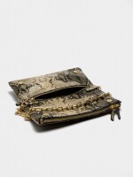 Bolso De Fiesta Con Grabado Animal taupe