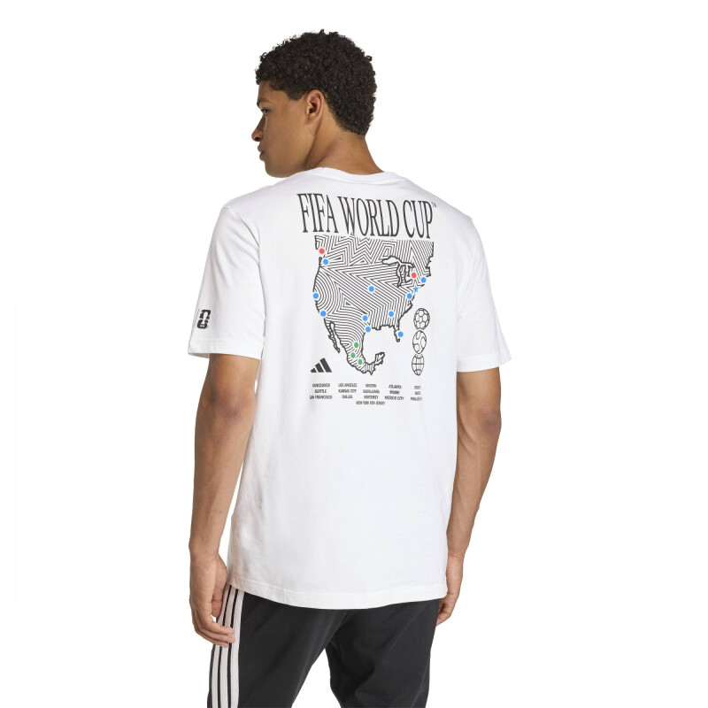 REMERA ADIDAS M FTB WC MAP T HOMBRE KB2530 Blanco