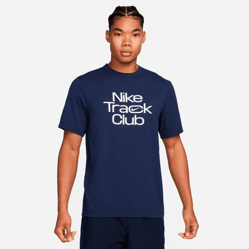Remera Nike Track Club de Hombre Azul