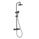 Griferia BARRAl DE DUCHA NEGRO MATE EN AC INOX 000