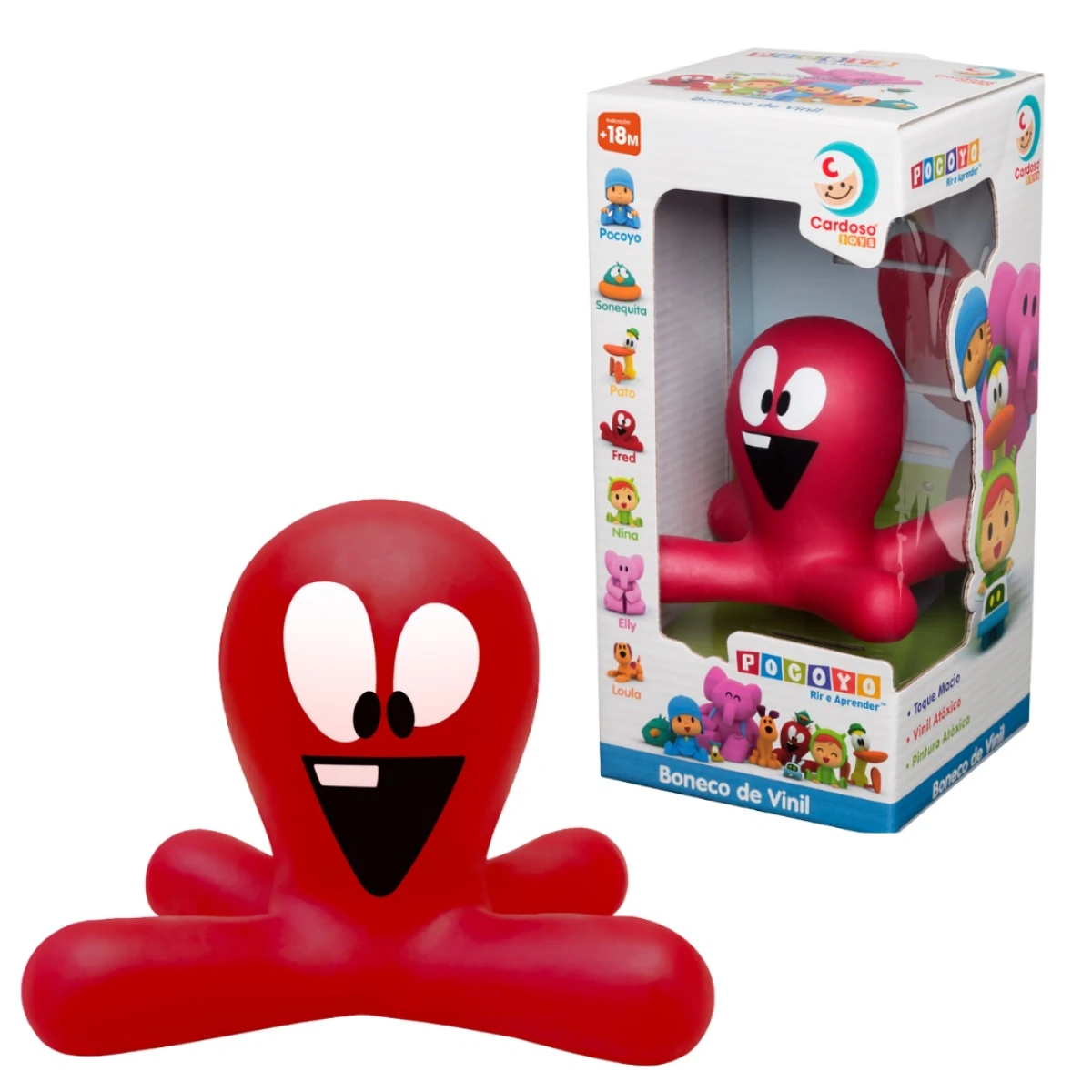 Figura Pulpo Fred Pocoyo Vinilo Super Esponjoso 