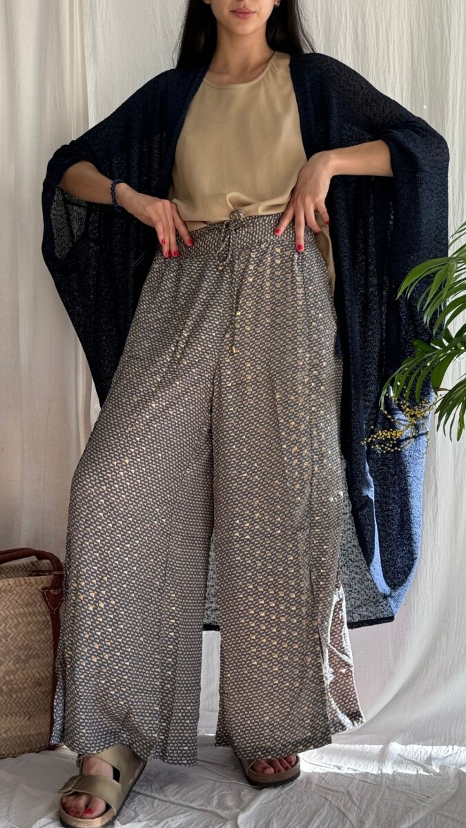 Pantalón Bruma - Azul con dorado 