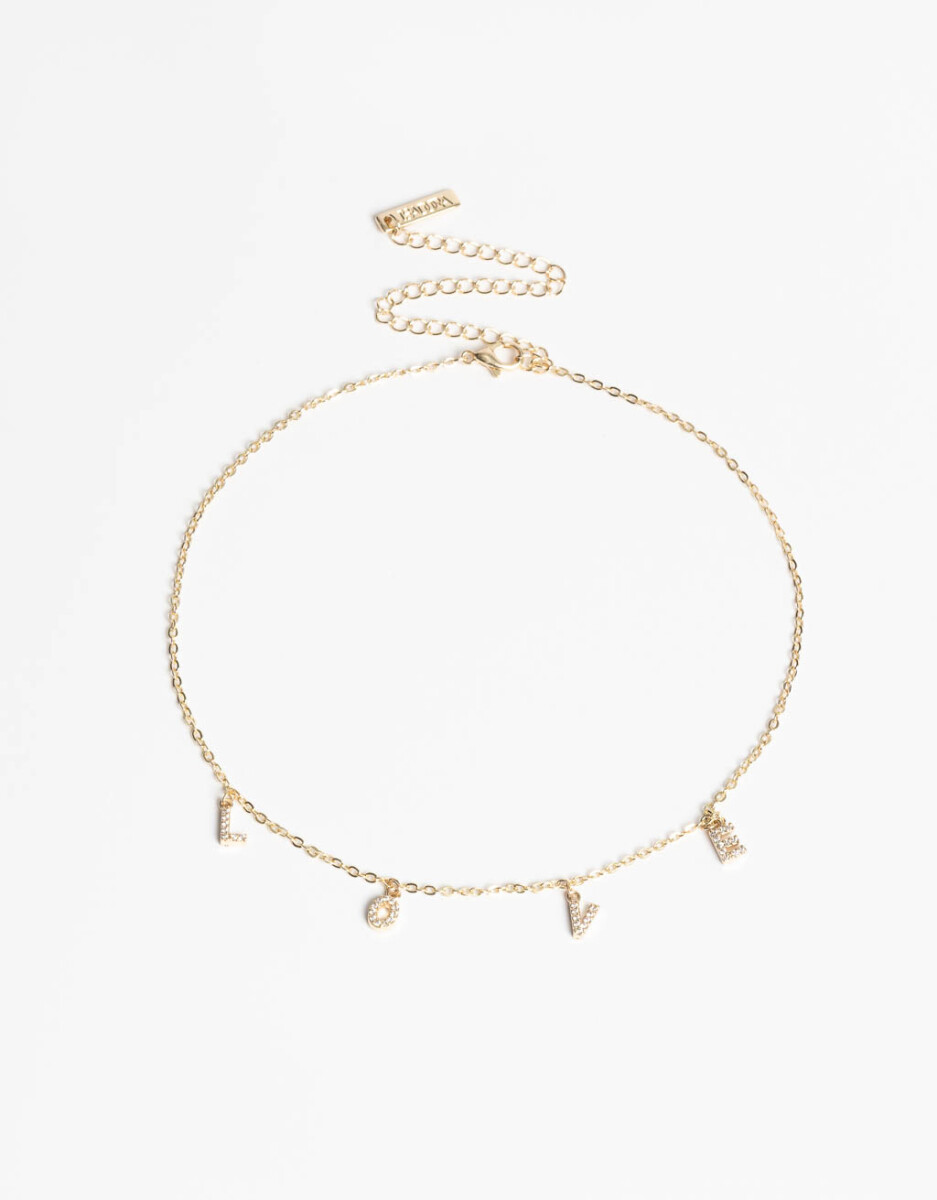 Collar "love" Con Cubic 