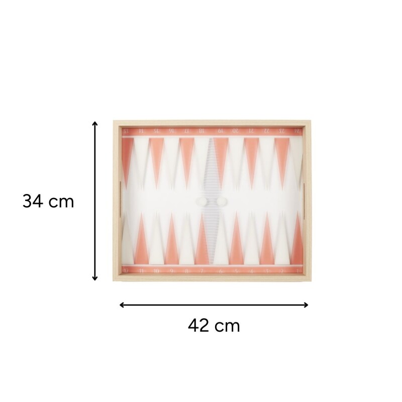 Juego de mesa Backgammon en bandeja Juego de mesa Backgammon en bandeja