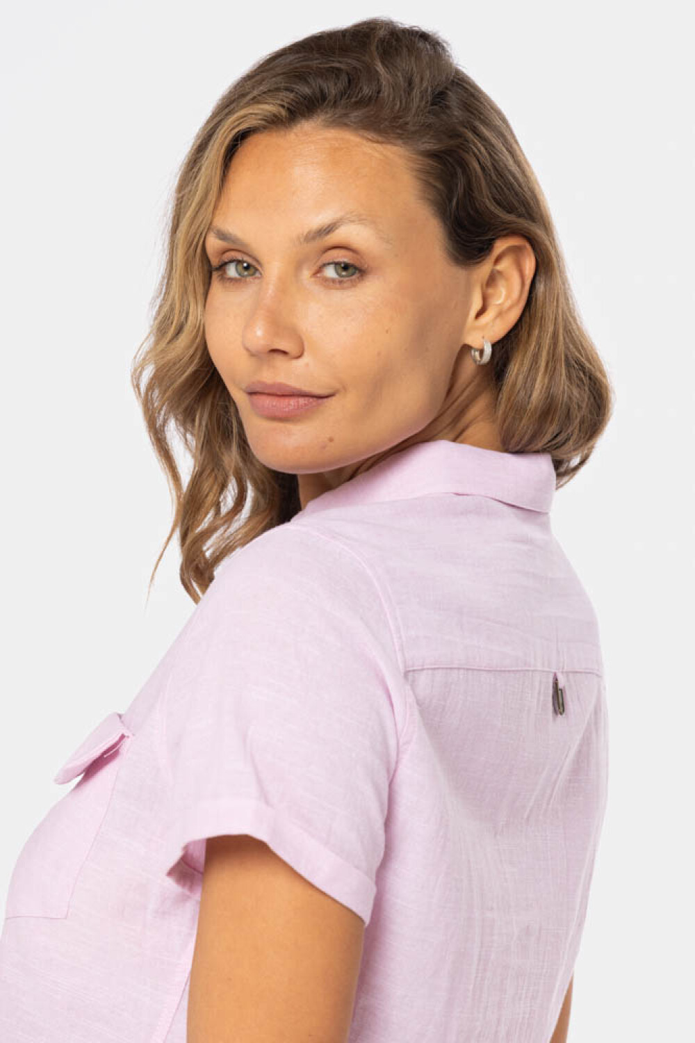 CAMISA DE LINO Rosa