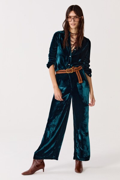 PANTALON ANCHO Verde