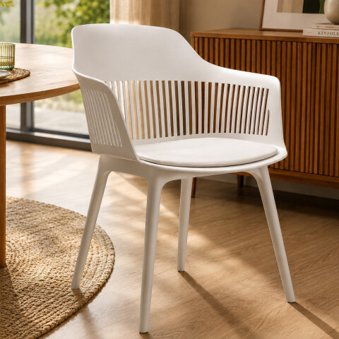 Silla Comedor ComboHome Cocina Aurora Marcela Nórdica 83Cm ® Beige 1