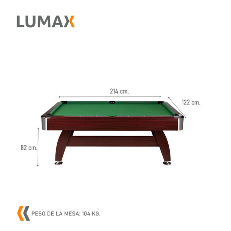 Mesa De Pool Profesional Con Devolución De Bolas + 2 Tacos Verde oscuro